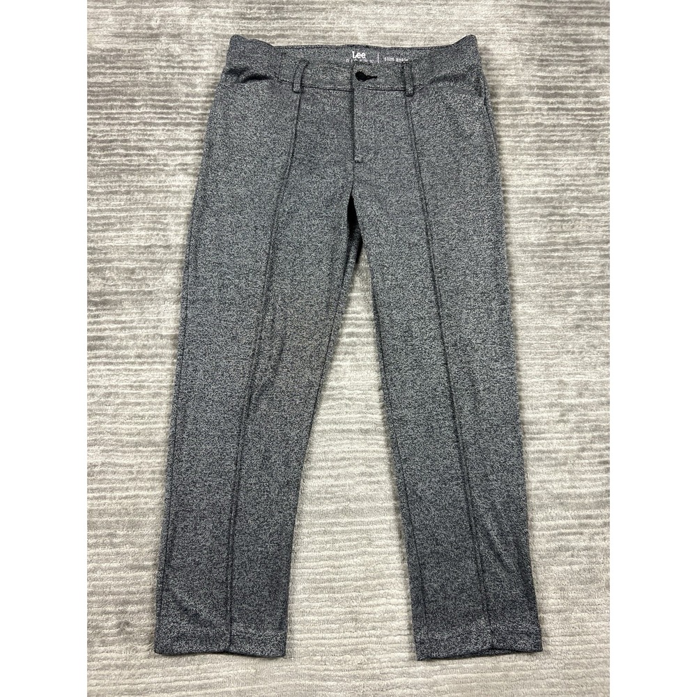 Lee Riders Pants‎ Womens 14 Gray Slim Ankle Polyester Blend